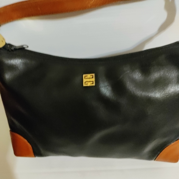 Vintage  Givenchy Black Leather Shoulder Purse - Picture 5 of 16